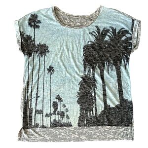 2 for $10 ⭐️ Palm Tree short sleeve tee excellent condition blue gray black XL
